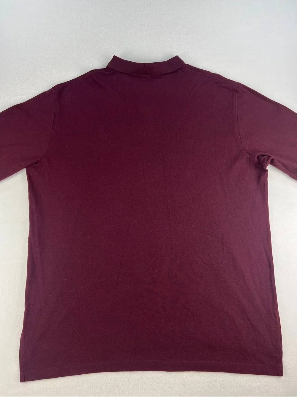 Polo Ralph Lauren Mens Long Sleeve Deep Maroon Polo Shirt Blue Pony Size XXL